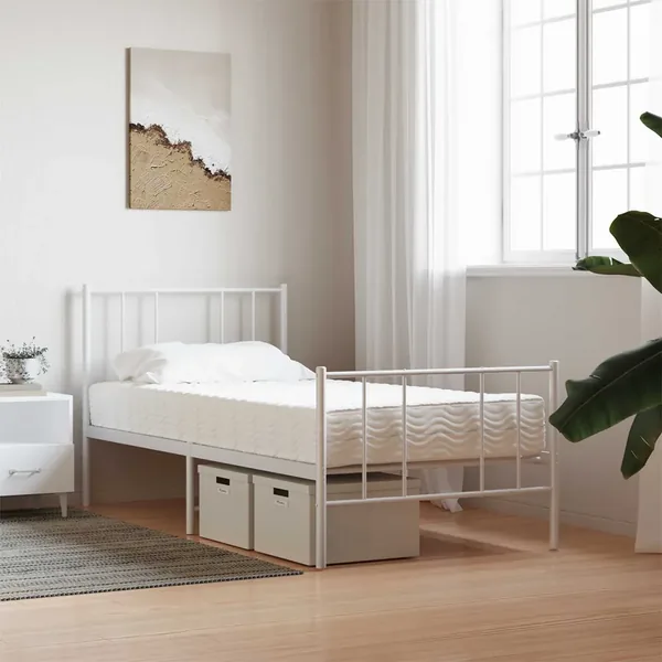 Matelas en mousse H2 et H3 75 x 190 cm Blanc