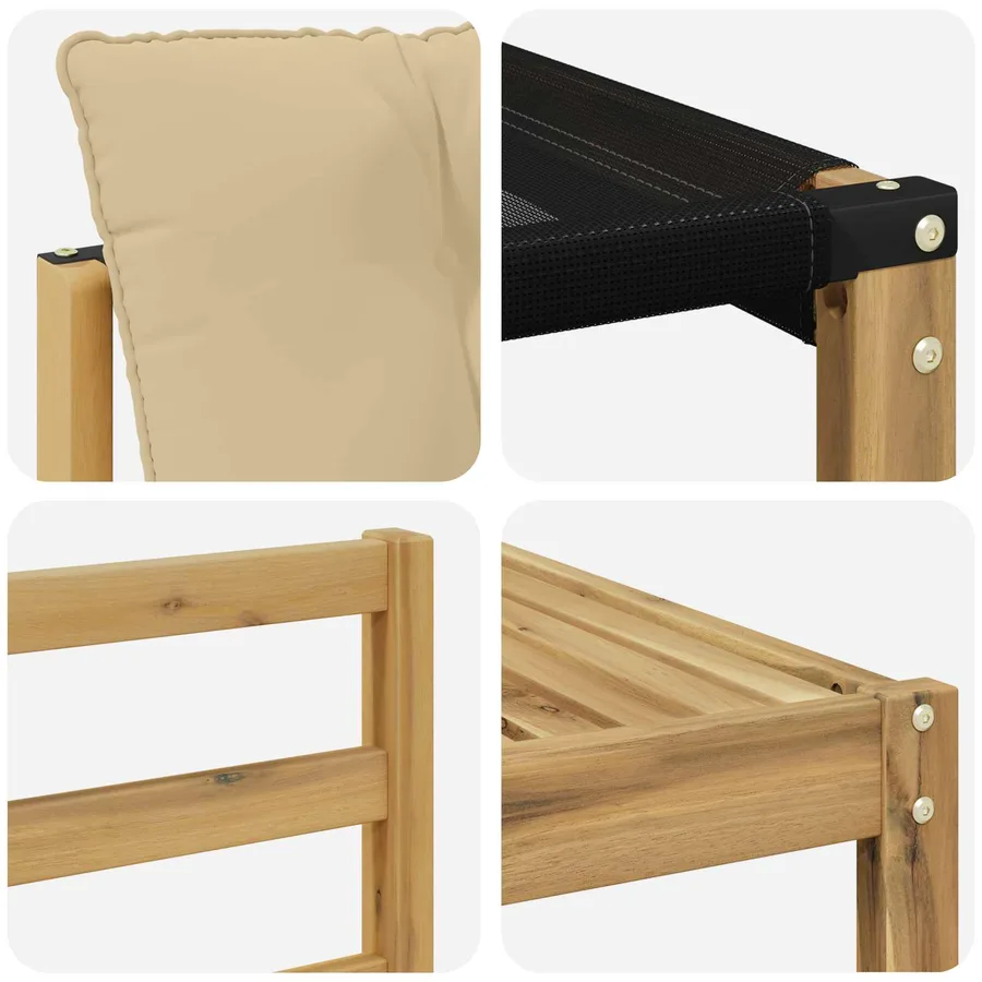 Ensemble de canapés d'extérieur 5 pcs Blanc et Beige - 6