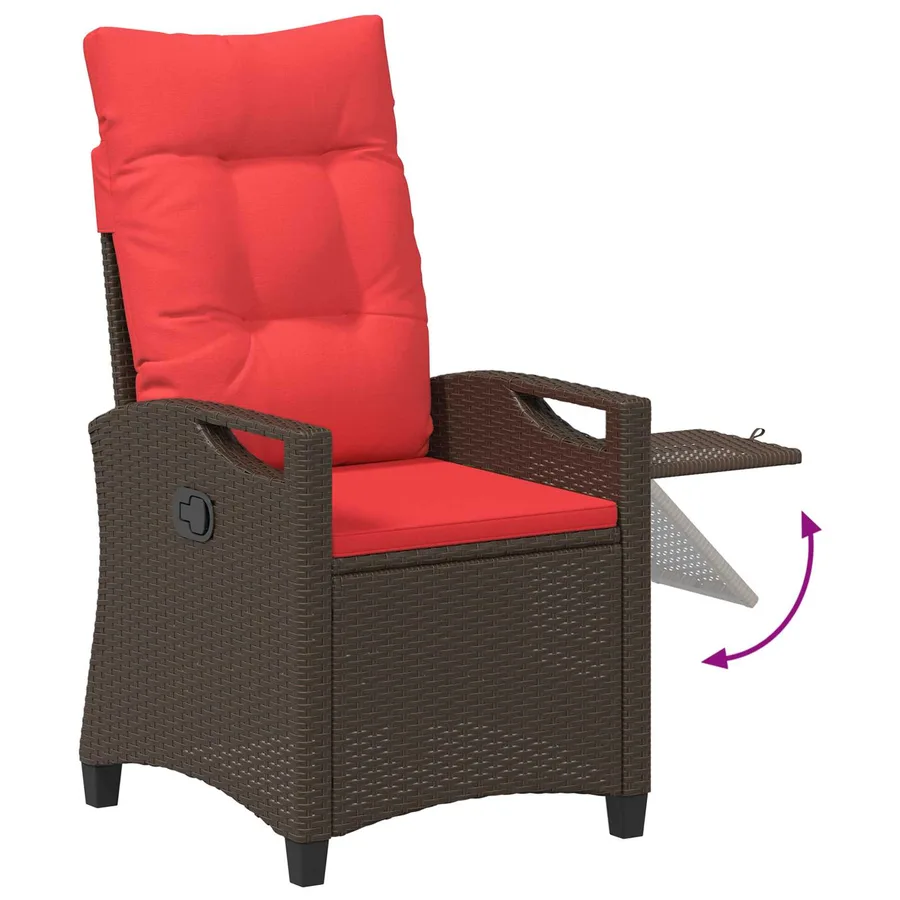 Chaise de jardin inclinable 56 x 60 x 112 cm acier - 10