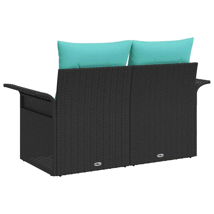 Canapé de jardin avec coussin 141 x 62 x 69 cm polyrotin - 4