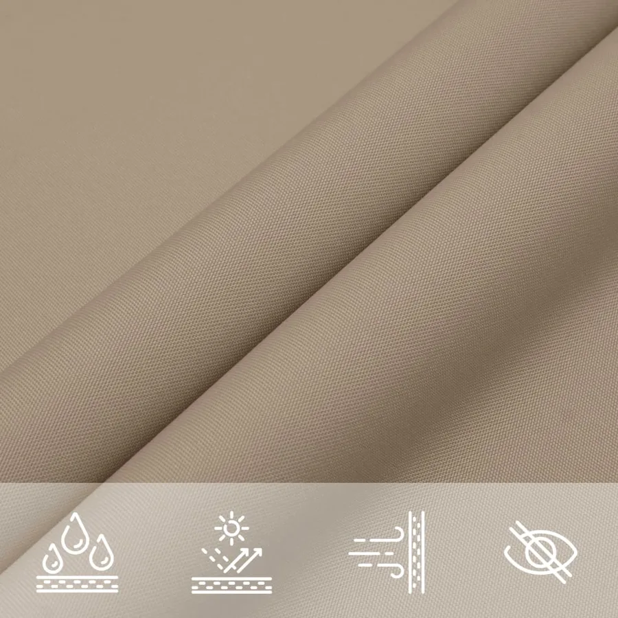 Voile de parasol tissu oxford rectangulaire 2,5x4,5 m taupe - 8