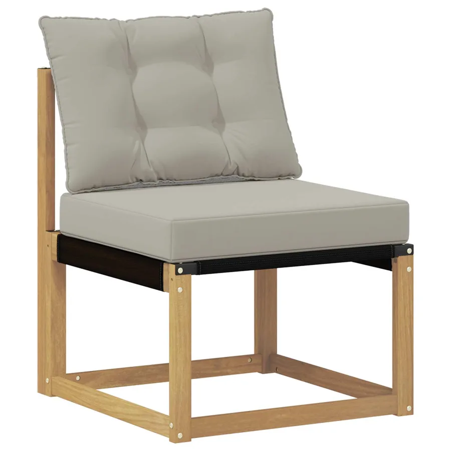 Ensemble de canapés d'extérieur 7 pcs Blanc et gris clair - 4