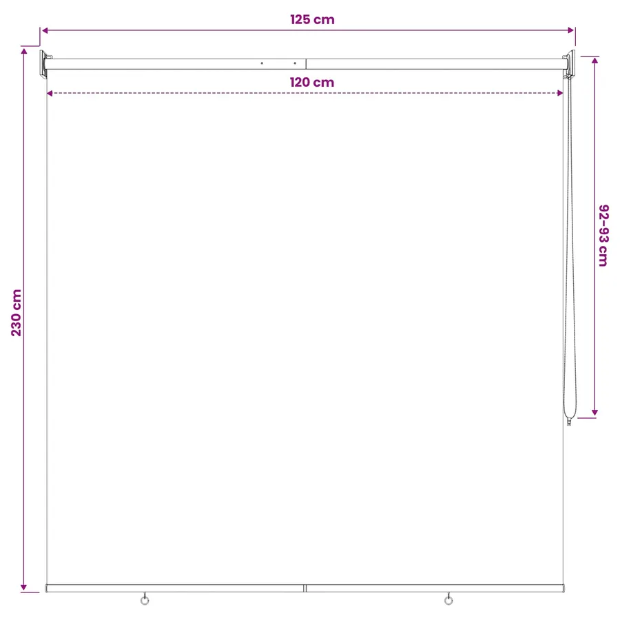 Store roulant extérieur protection UV Beige Polyester - 12