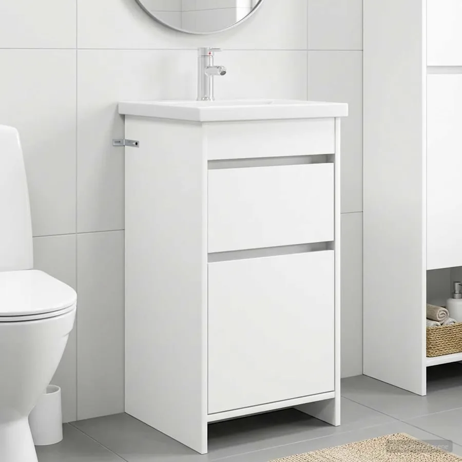 Meuble de salle de bain avec évier Blanc 42 x 40 x 84,5 cm