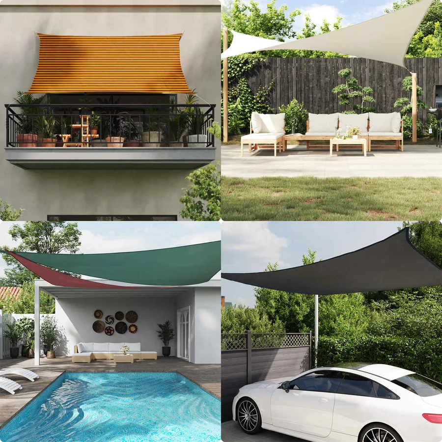 Voile d'ombre Orange et marron 7 x 5 x 5 m - 3