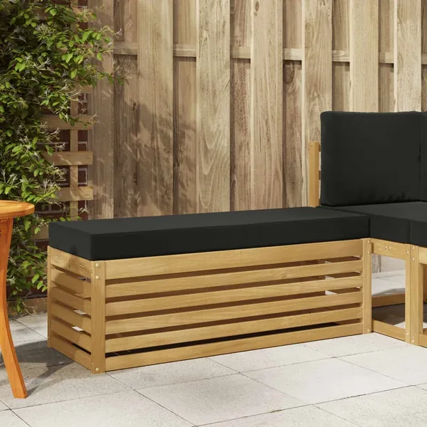 Banc de Jardin Blanc 115 x 43 x 45 cm Bois d'Acacia Massif