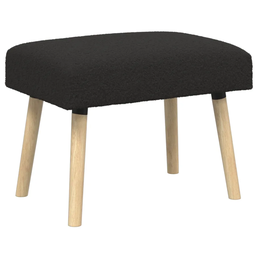 banc Uni Noir 60 x 40 x 45 cm Bouclé - 2