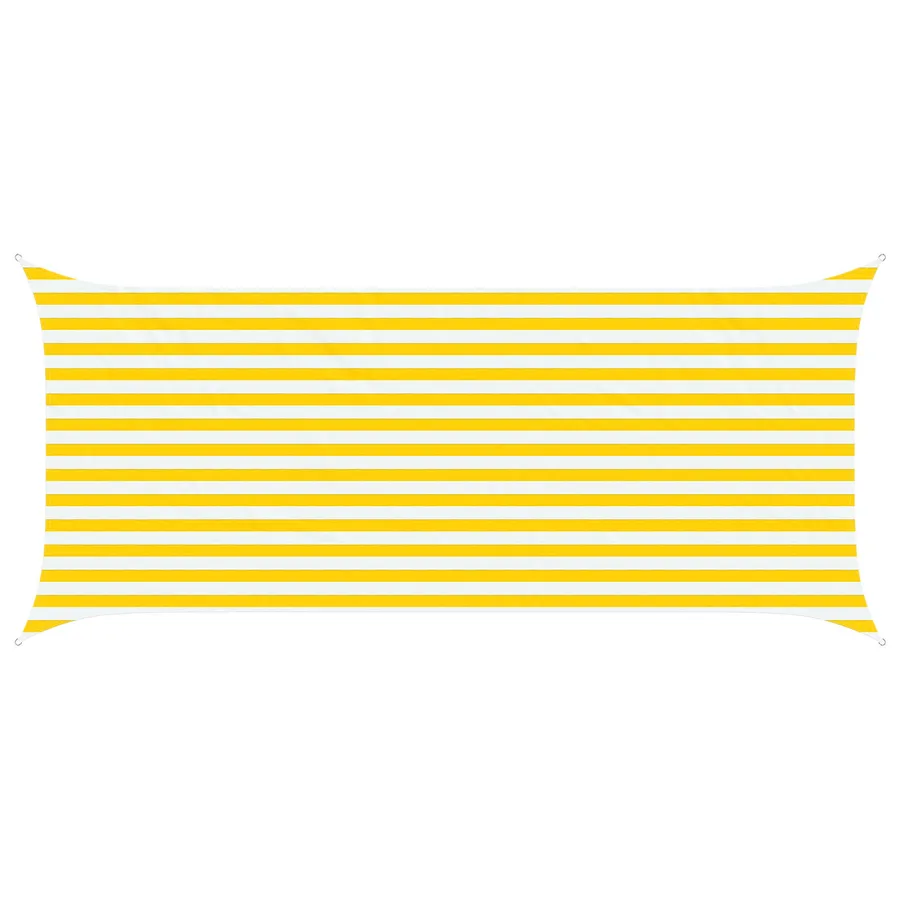 Voile d'ombre Jaune et blanc 4,5 x 2 m 100 % polyester Oxford - 2