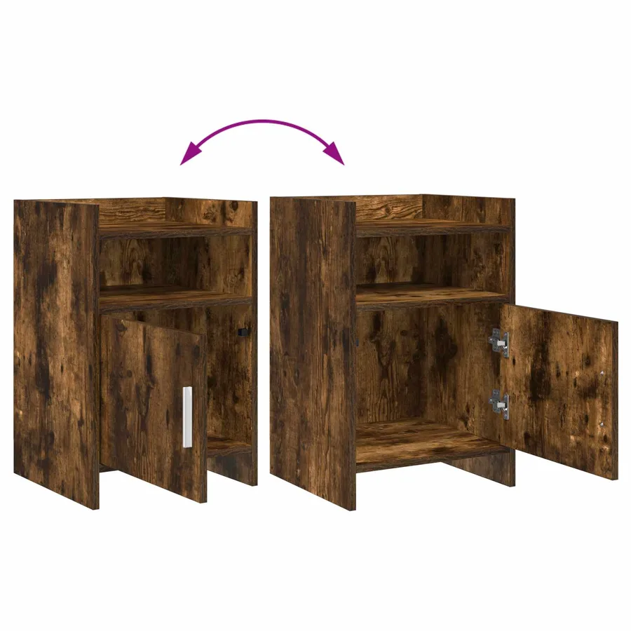 Tables de chevet Chêne fumé 40 x 36 x 60 cm Bois d'ingénierie - 9