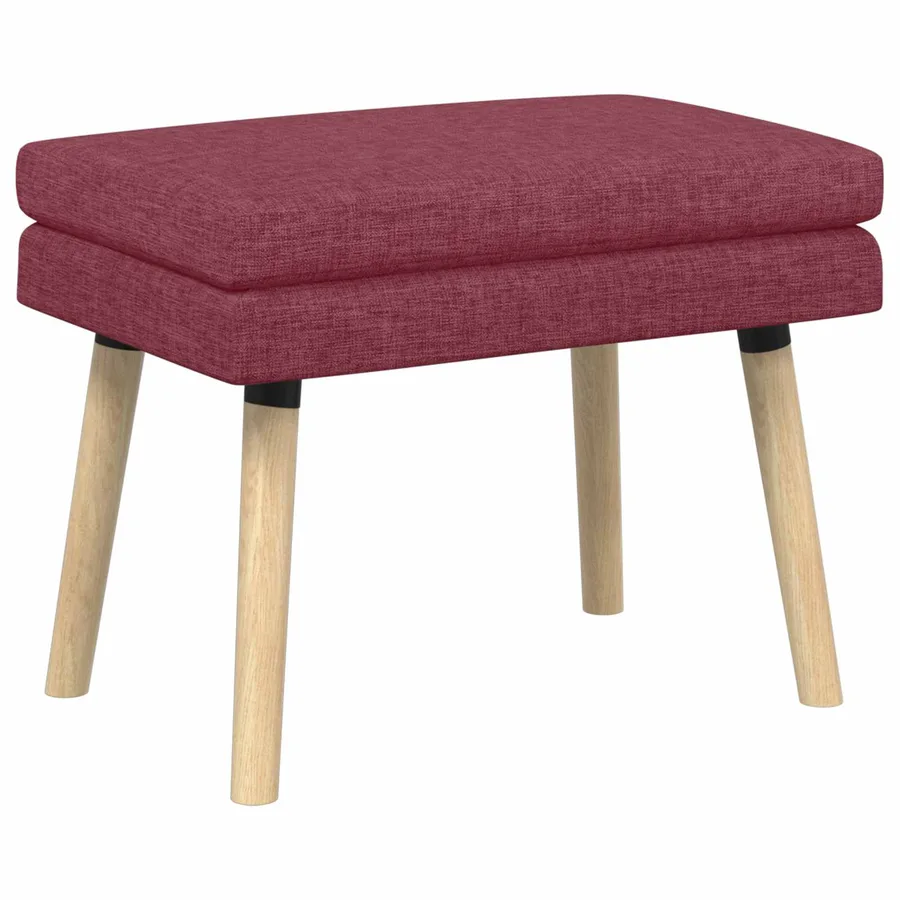 Banc à double couche Bordeaux 60 x 40 x 46 cm Tissu - 2