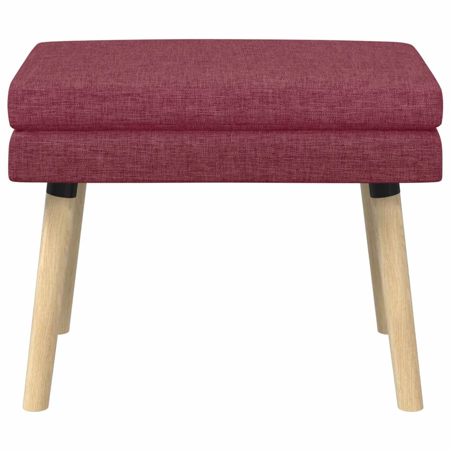Banc à double couche Bordeaux 60 x 40 x 46 cm Tissu - 5