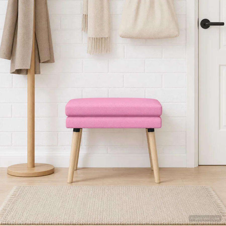 Banc à double couche Rose 60 x 40 x 46 cm Tissu