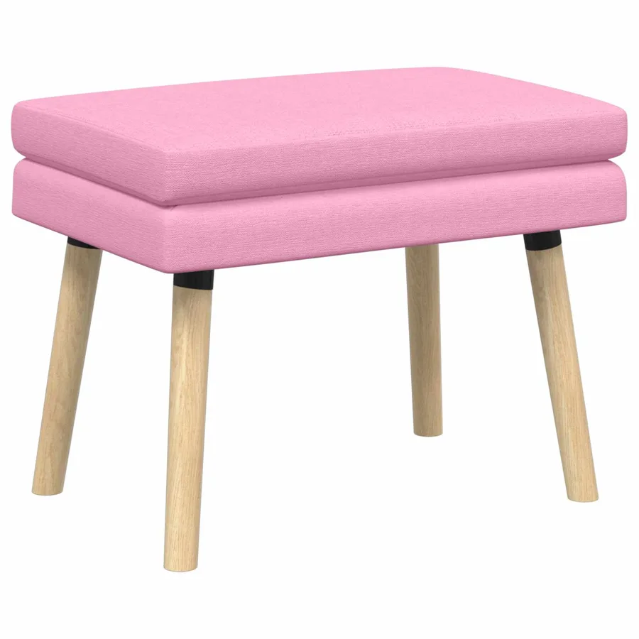 Banc à double couche Rose 60 x 40 x 46 cm Tissu - 2