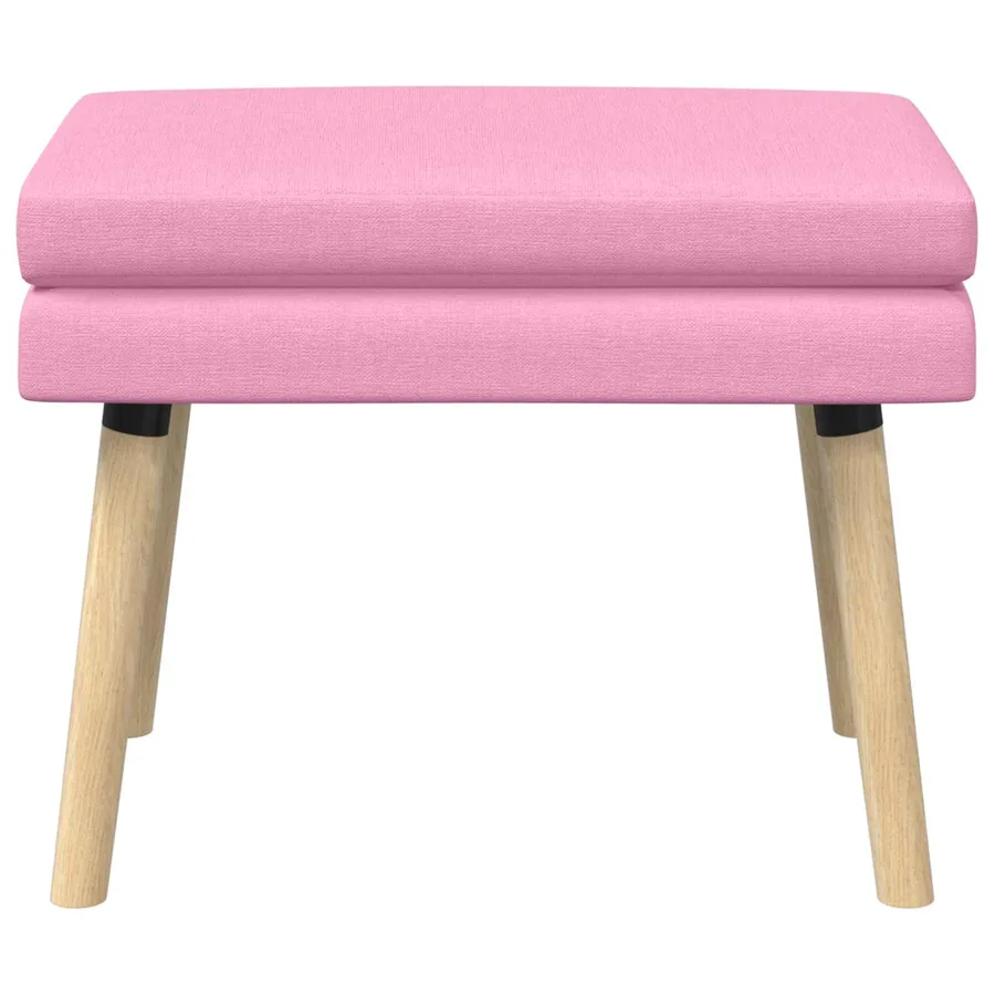 Banc à double couche Rose 60 x 40 x 46 cm Tissu - 5