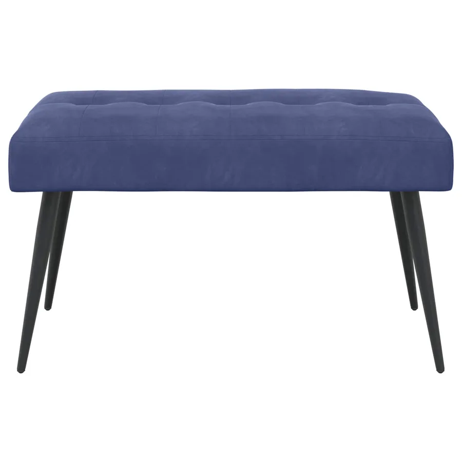 Banc avec capitonnage bouton Bleu police 80 x 40 x 46 cm - 5