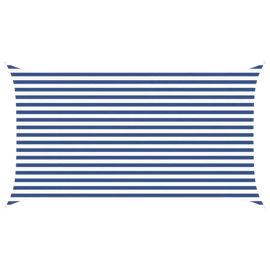 Voile d'ombre Bleu et Blanc 4,5 x 2,5 m 100 % polyester Oxford - 2