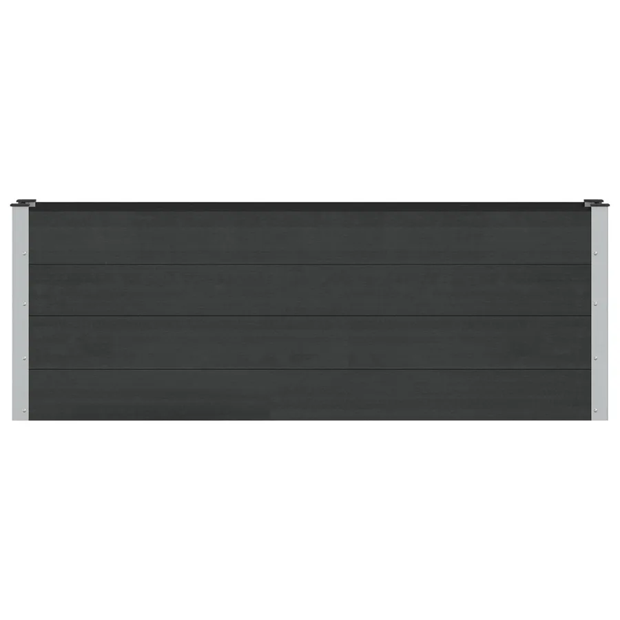 Jardinière surélevée Noir 200 x 30 x 72 cm WPC et Aluminium - 2