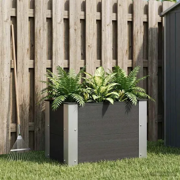 Jardinière surélevée Noir 50 x 30 x 36 cm