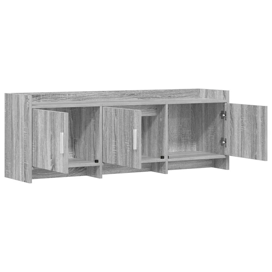 Meuble TV 130 x 33 x 47 cm Sonoma gris Bois d'ingénierie - 4