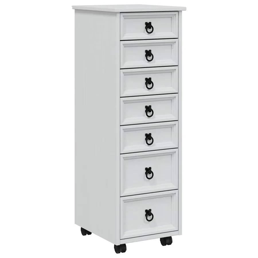 Cabinet Roulant avec Tiroirs CORONA Blanc - 2