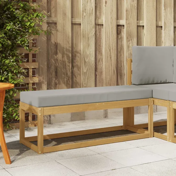 Banc de Jardin Blanc 115 x 43 x 45 cm Bois d'Acacia Massif
