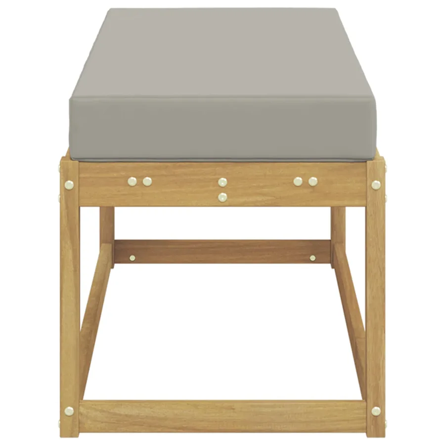 Banc de Jardin Blanc 115 x 43 x 45 cm Bois d'Acacia Massif - 4