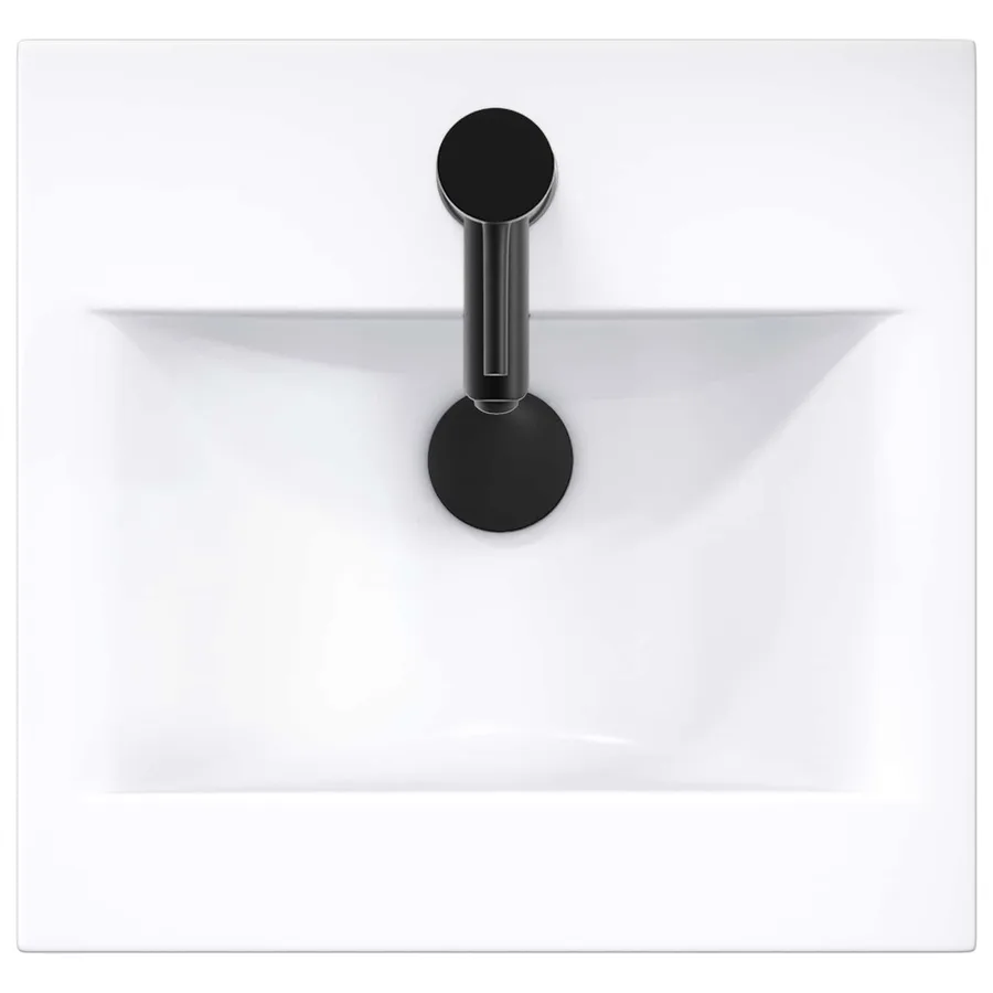 Meuble de salle de bain avec évier Blanc brillant - 7