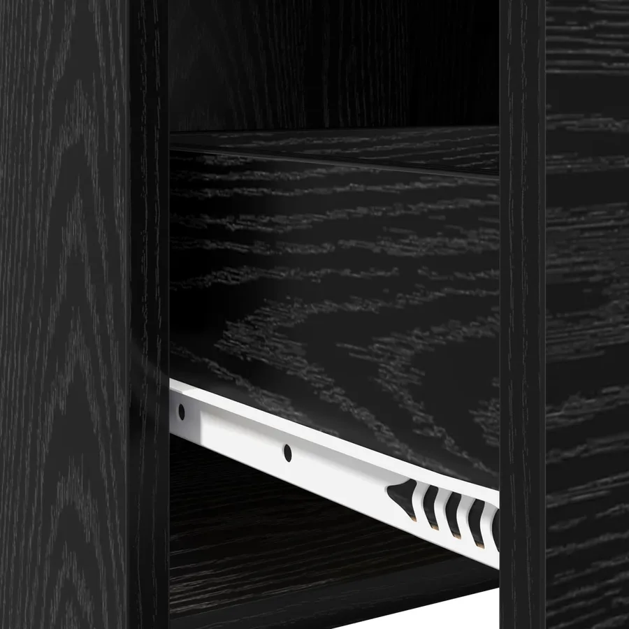 Buffet Chêne noir 40 x 36 x 80 cm Bois d'ingénierie - 7