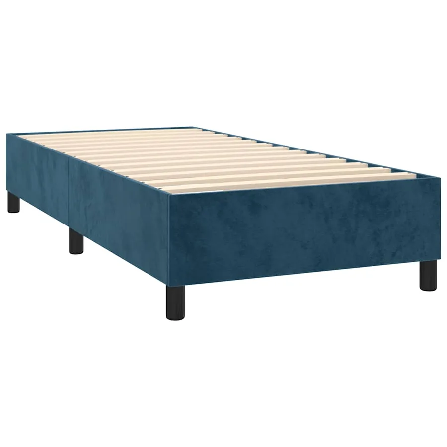 Sommier à lattes de lit avec matelas Bleu foncé 90x190 cm - 4