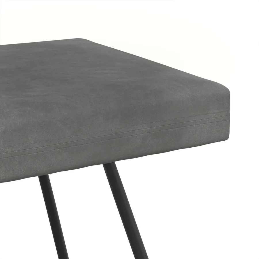banc Gris foncé 80 x 40 x 45 cm Velours - 6