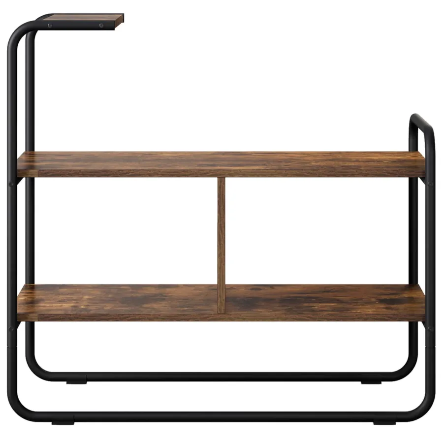 Table console Chêne fumé 80 x 35 x 75 cm Bois d'ingénierie - 4