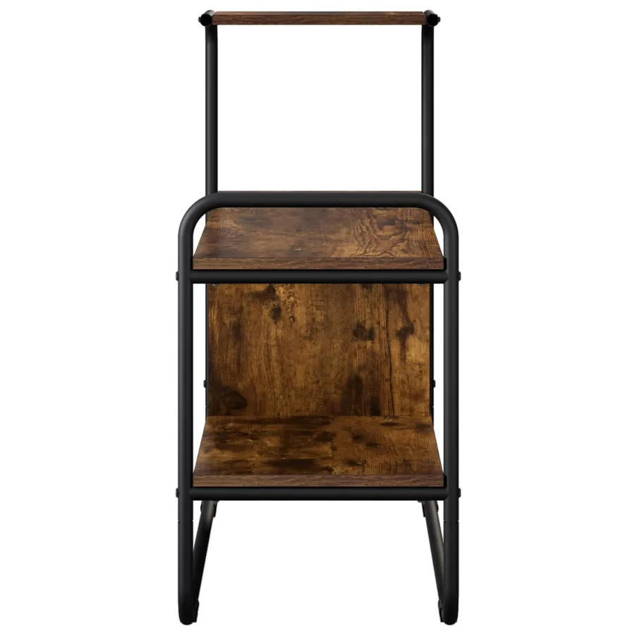 Table console Chêne fumé 80 x 35 x 75 cm Bois d'ingénierie - 5