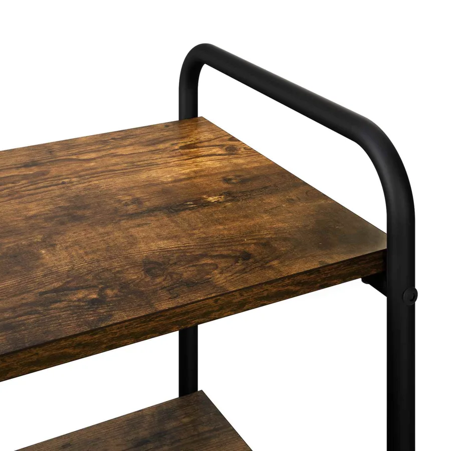 Table console Chêne fumé 80 x 35 x 75 cm Bois d'ingénierie - 6