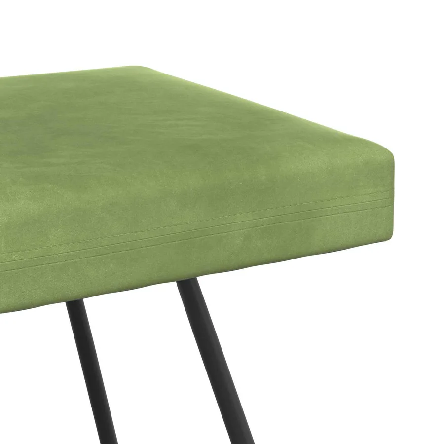 banc Vert clair 80 x 40 x 45 cm Velours - 6