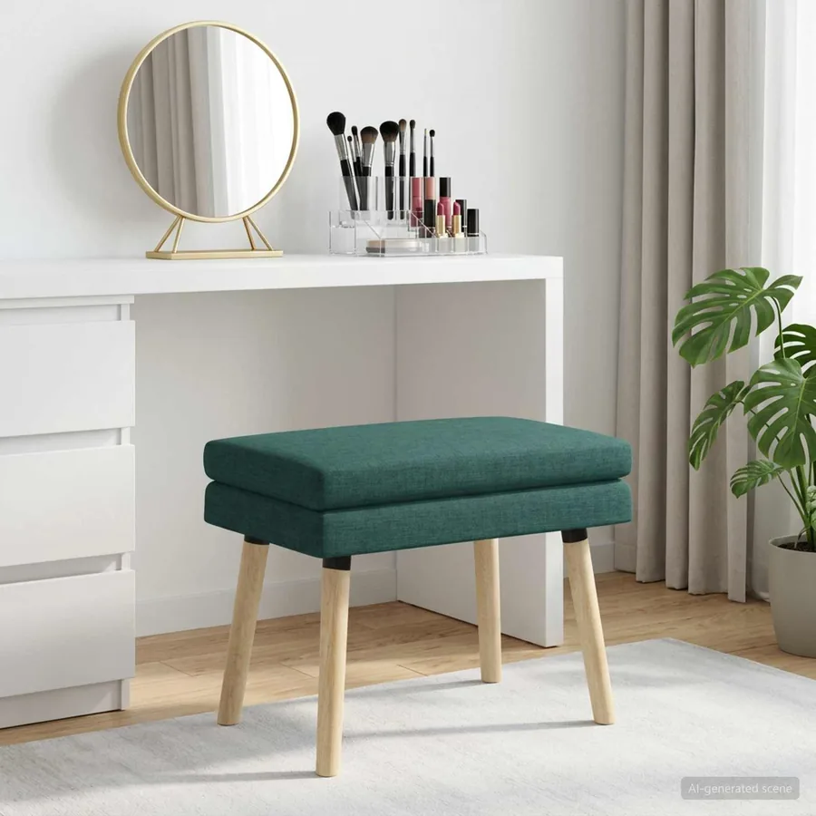 Banc à double couche Vert foncé 60 x 40 x 46 cm Tissu