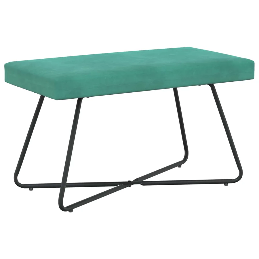 banc Turquoise 80 x 40 x 45 cm Velours - 2