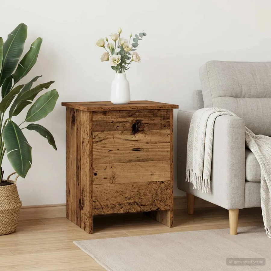 Coffre de rangement avec stockage Bois ancien 40 x 40 x 50 cm