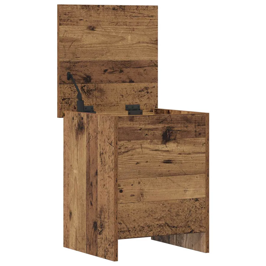 Coffre de rangement avec stockage Bois ancien 40 x 40 x 50 cm - 5