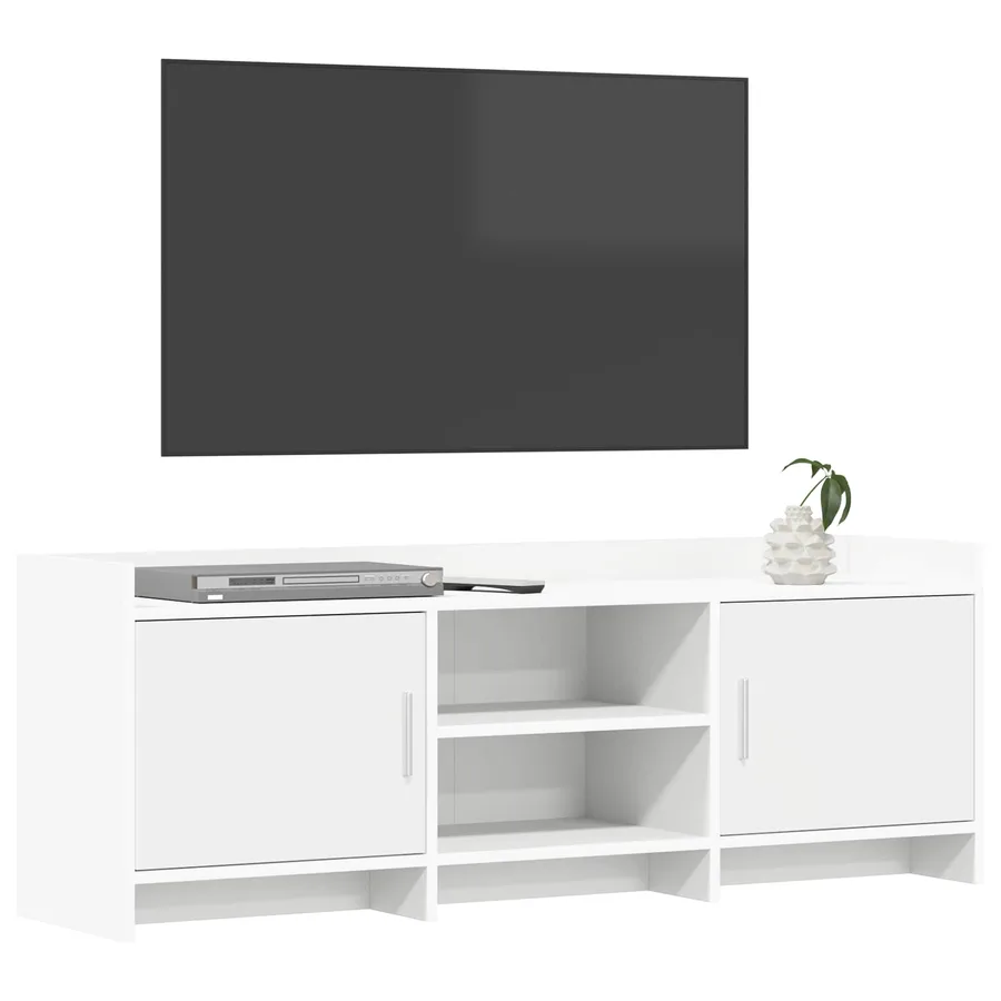 Meuble TV 130 x 33 x 47 cm Blanc Bois d'ingénierie - 3