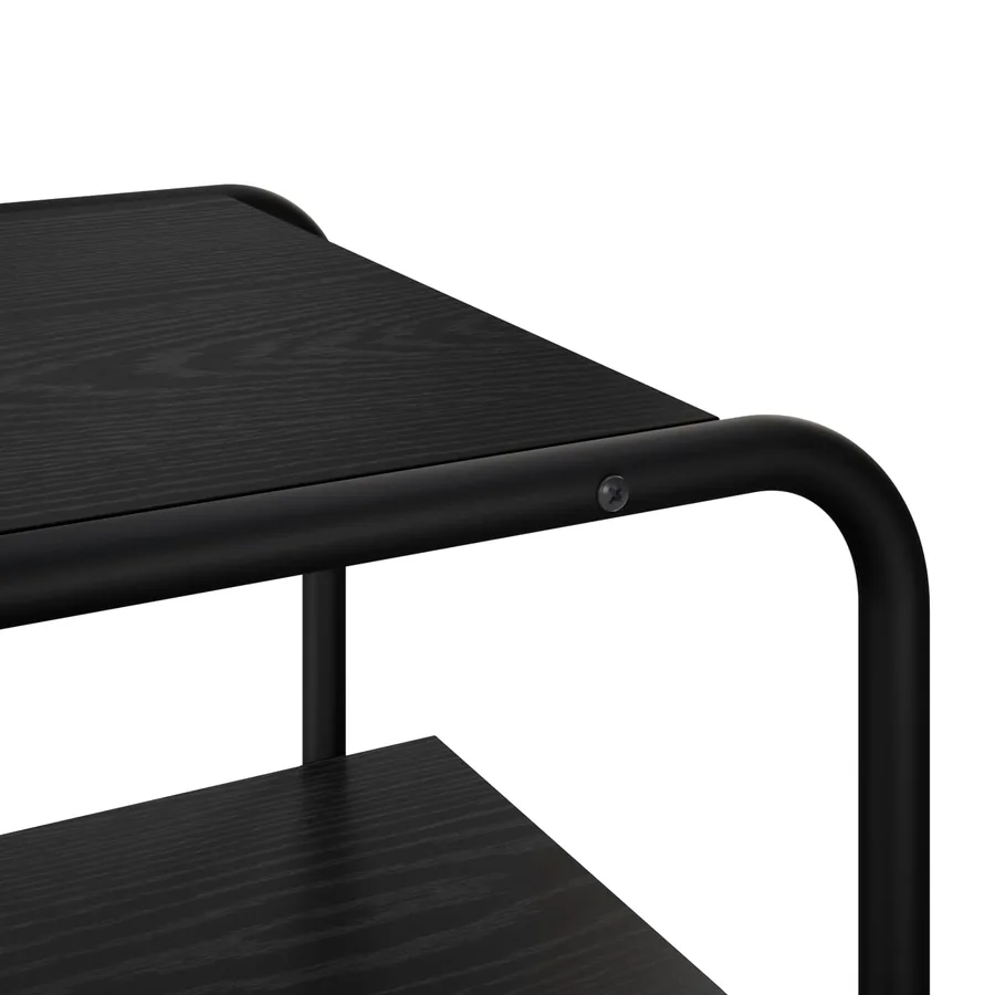 Table console Chêne noir 60 x 41 x 75 cm Bois d'ingénierie - 6