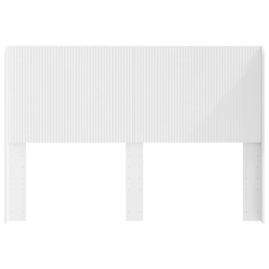 Tête de lit Blanc Bois d'ingénierie - 4
