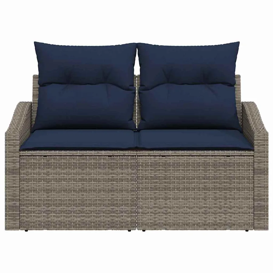Canapé de jardin Gris 123 x 62 x 69 cm polyrotin - 3