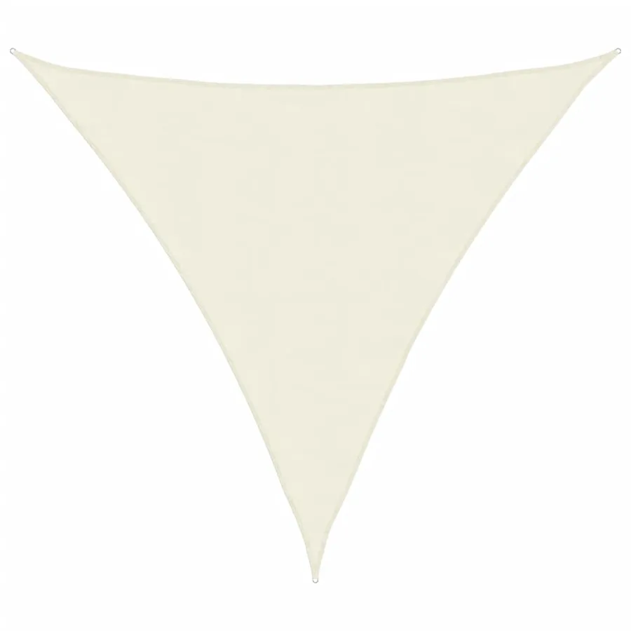 Voile de parasol tissu oxford triangulaire 5x5x5 m crème - 2