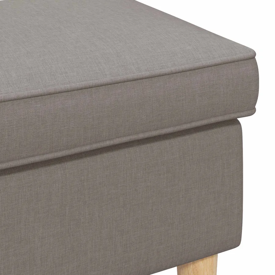 Pouf Taupe 55 x 35 x 41 cm - 5