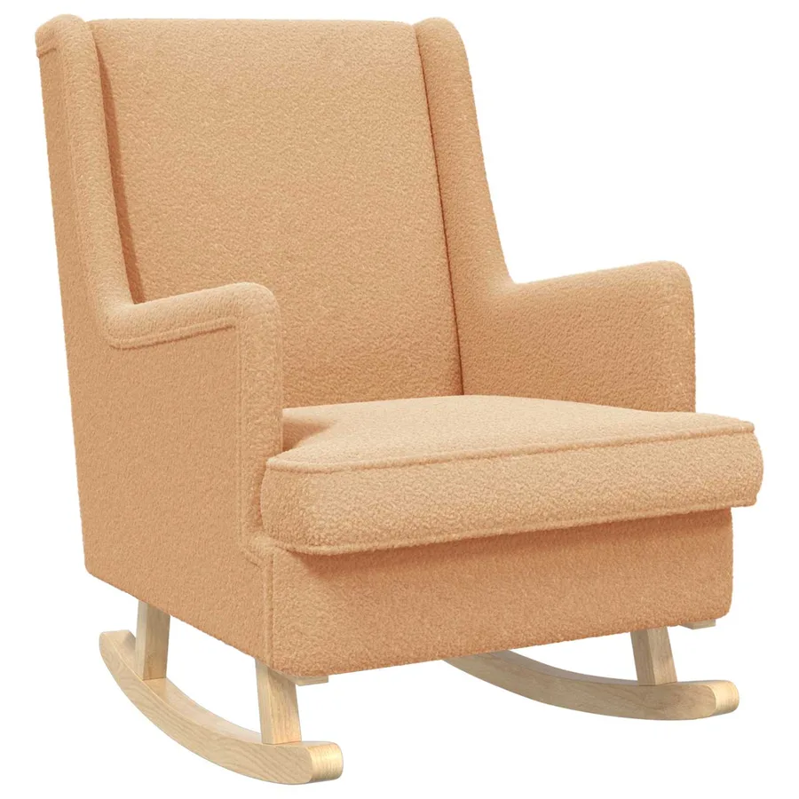 Chaise à bascule Beige 62 x 80 x 85 cm Bouclé - 2