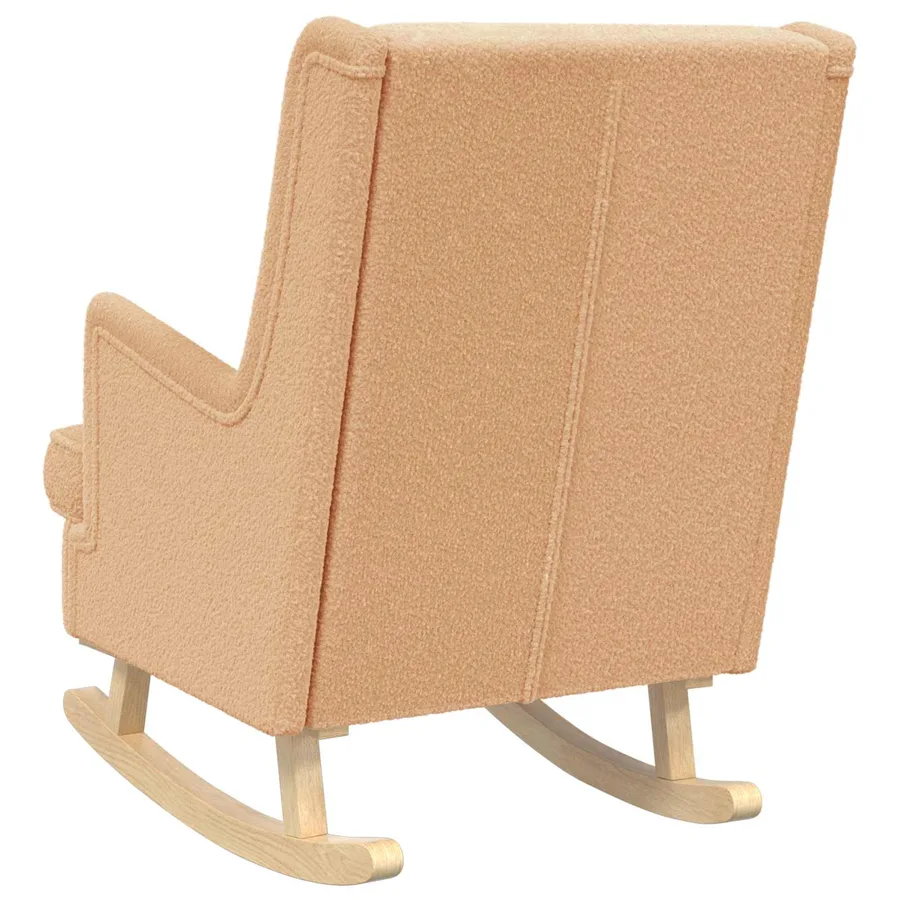 Chaise à bascule Beige 62 x 80 x 85 cm Bouclé - 6