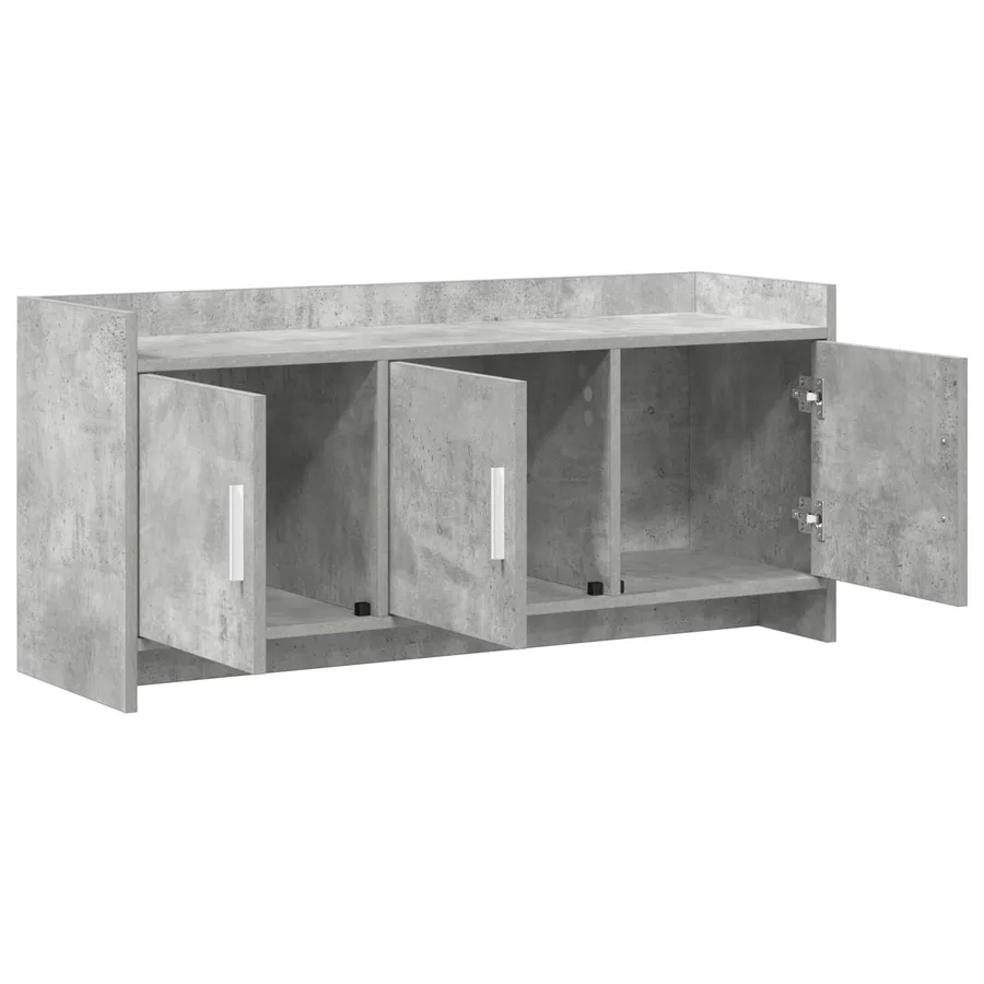 Meuble TV 102 x 33 x 47 cm Gris béton Bois d'ingénierie - 4