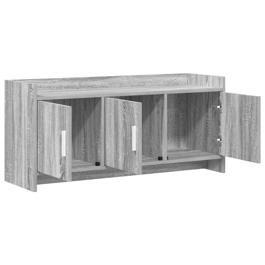 Meuble TV 102 x 33 x 47 cm Sonoma gris Bois d'ingénierie - 4