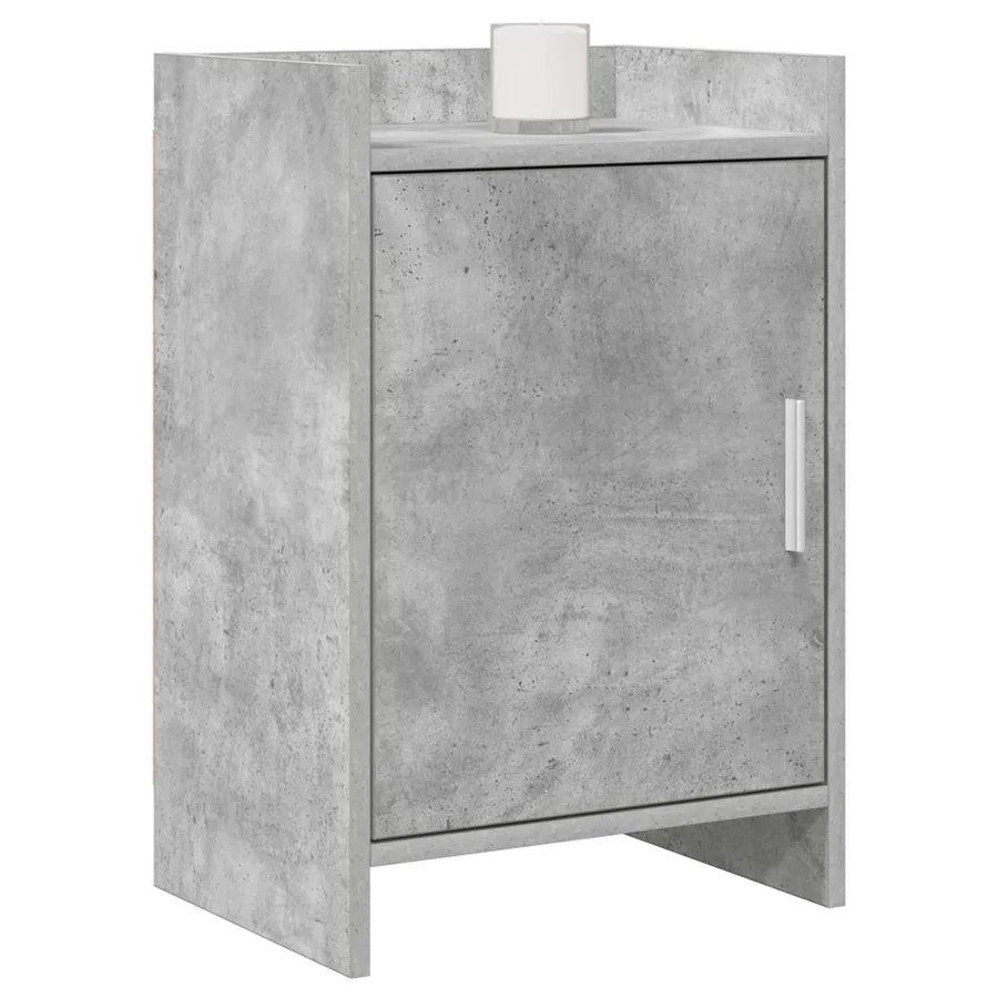 Tables de chevet Gris béton 40 x 30 x 60 cm Bois d'ingénierie - 2