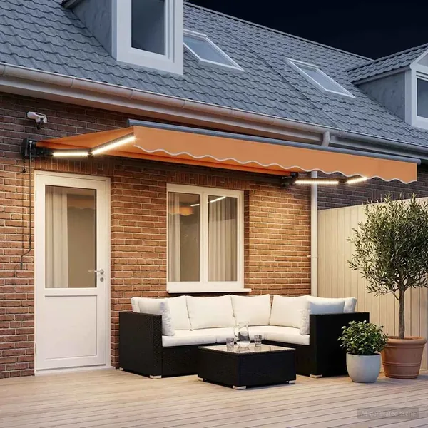 Auvent rétractable électrique Sable 4 × 3,5 m